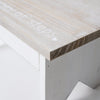 Addie Joy Life is a Journey of Steps Wood Stool - Grey/White Wash